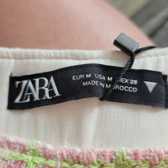 New Zara Textured Tweed Skirt Set Size S-M - Picture 11 of 11